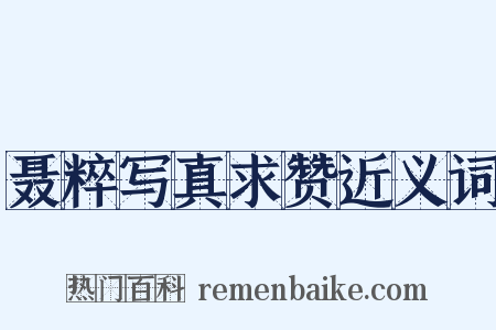 聂粹写真求赞近义词是什么意思的图片
